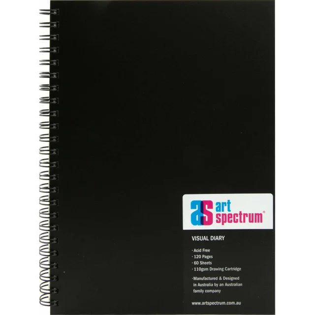 AS VISUAL DIARY 60 110gsm sheet BLACK A5 – Art Materials