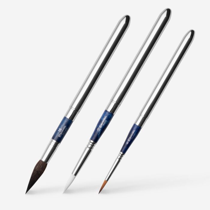 ESCODA 1271 BLUE SET Synthetic Travel Brush Set for Watercolour